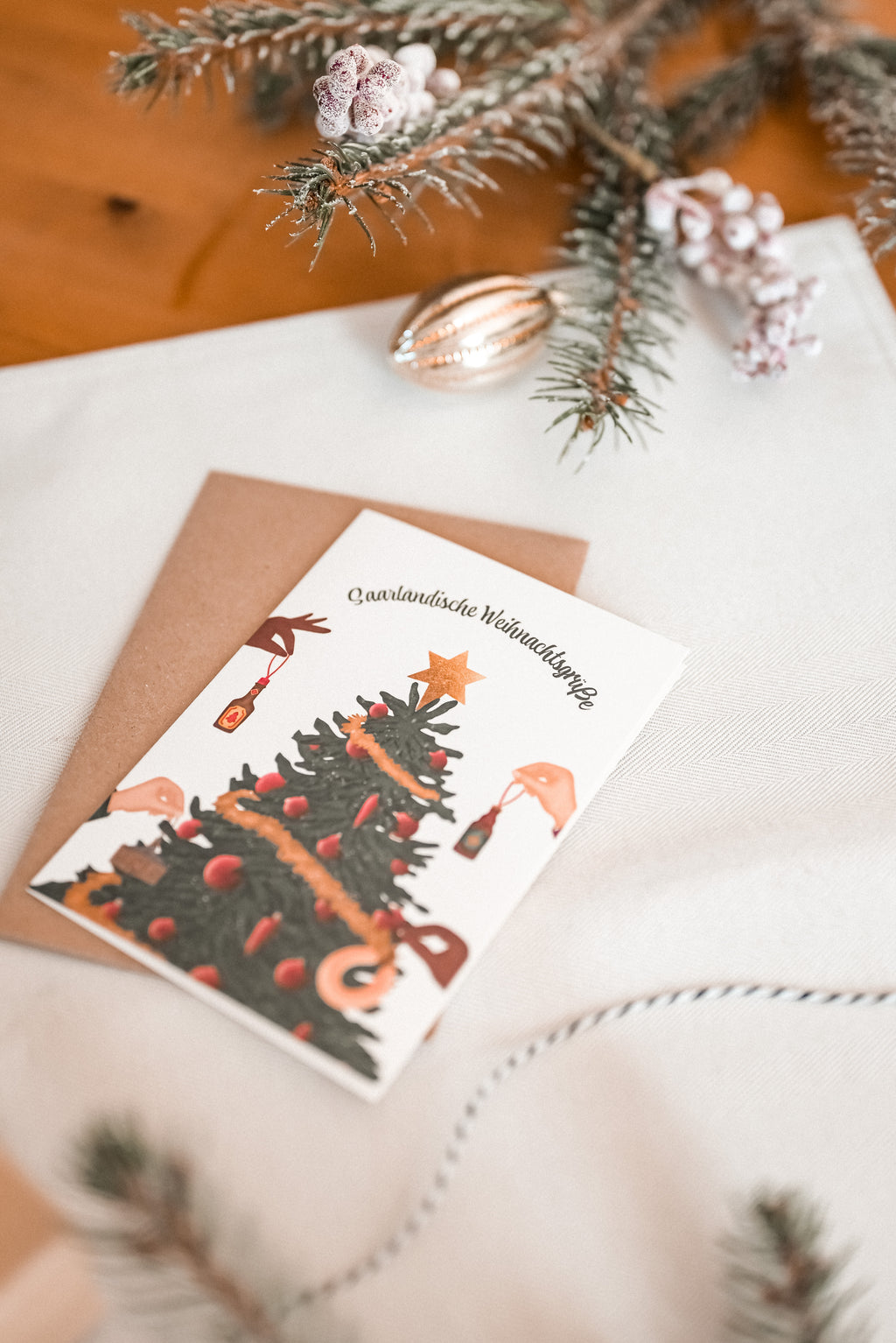 Saarländische Weihnachtskarte "Tannenbaum"