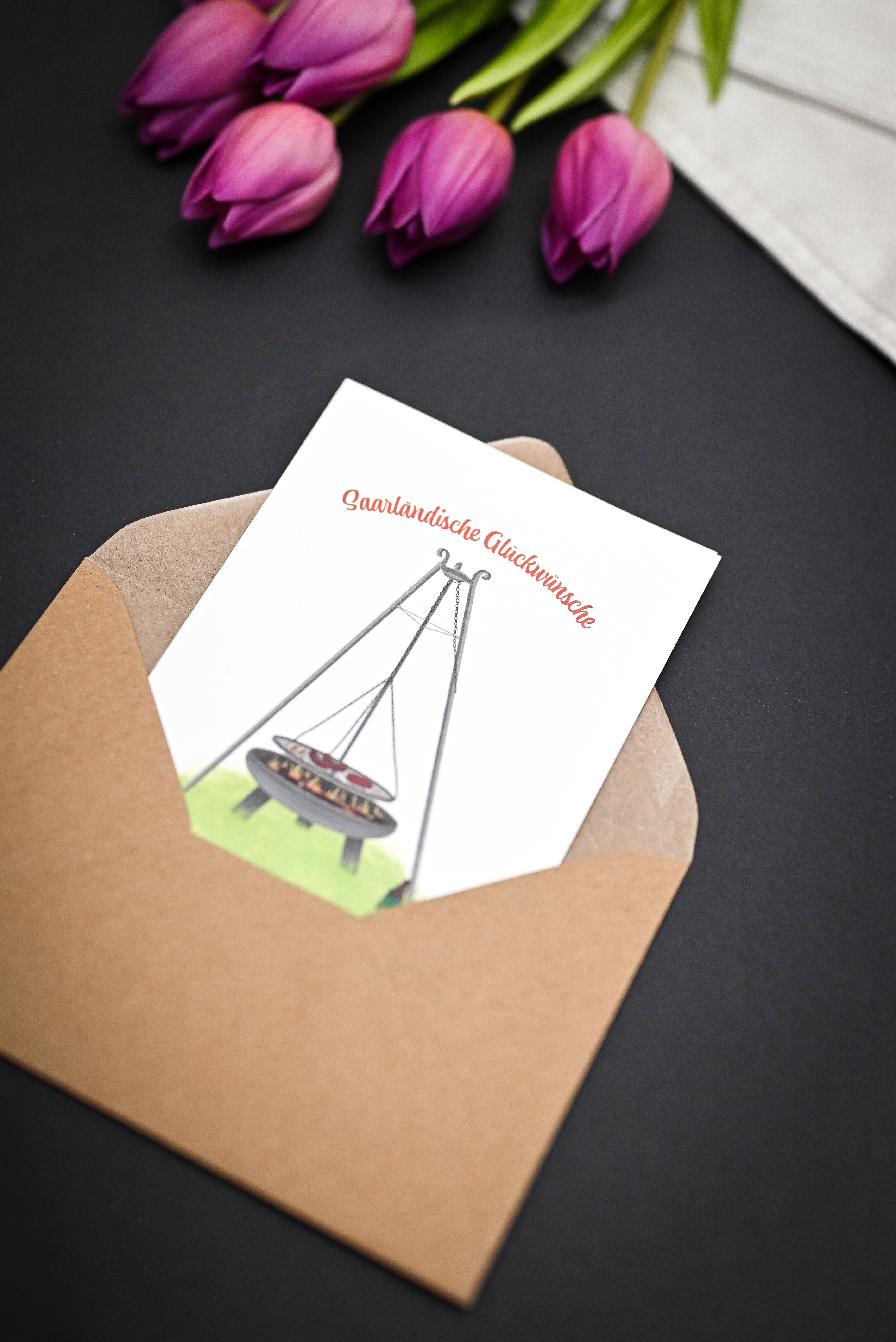 Saarländische Glückwunsch-Karte "Schwenker"
