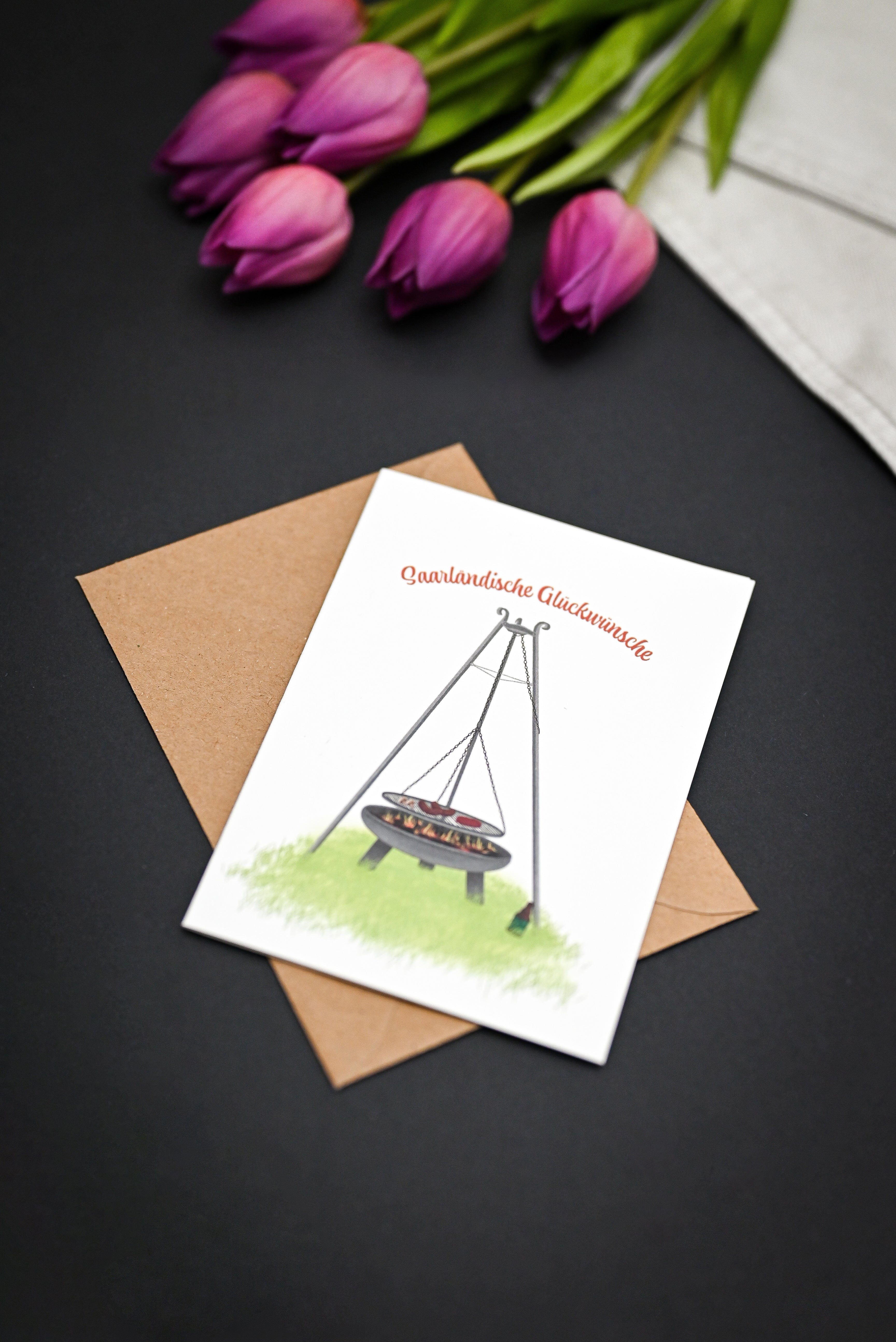 Saarländische Glückwunsch-Karte "Schwenker"