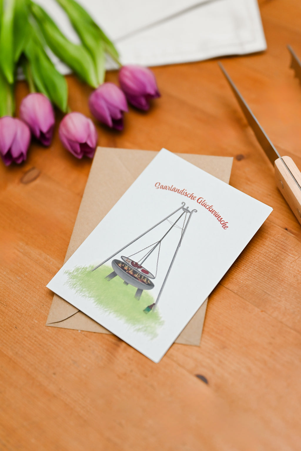 Saarländische Glückwunsch-Karte "Schwenker"