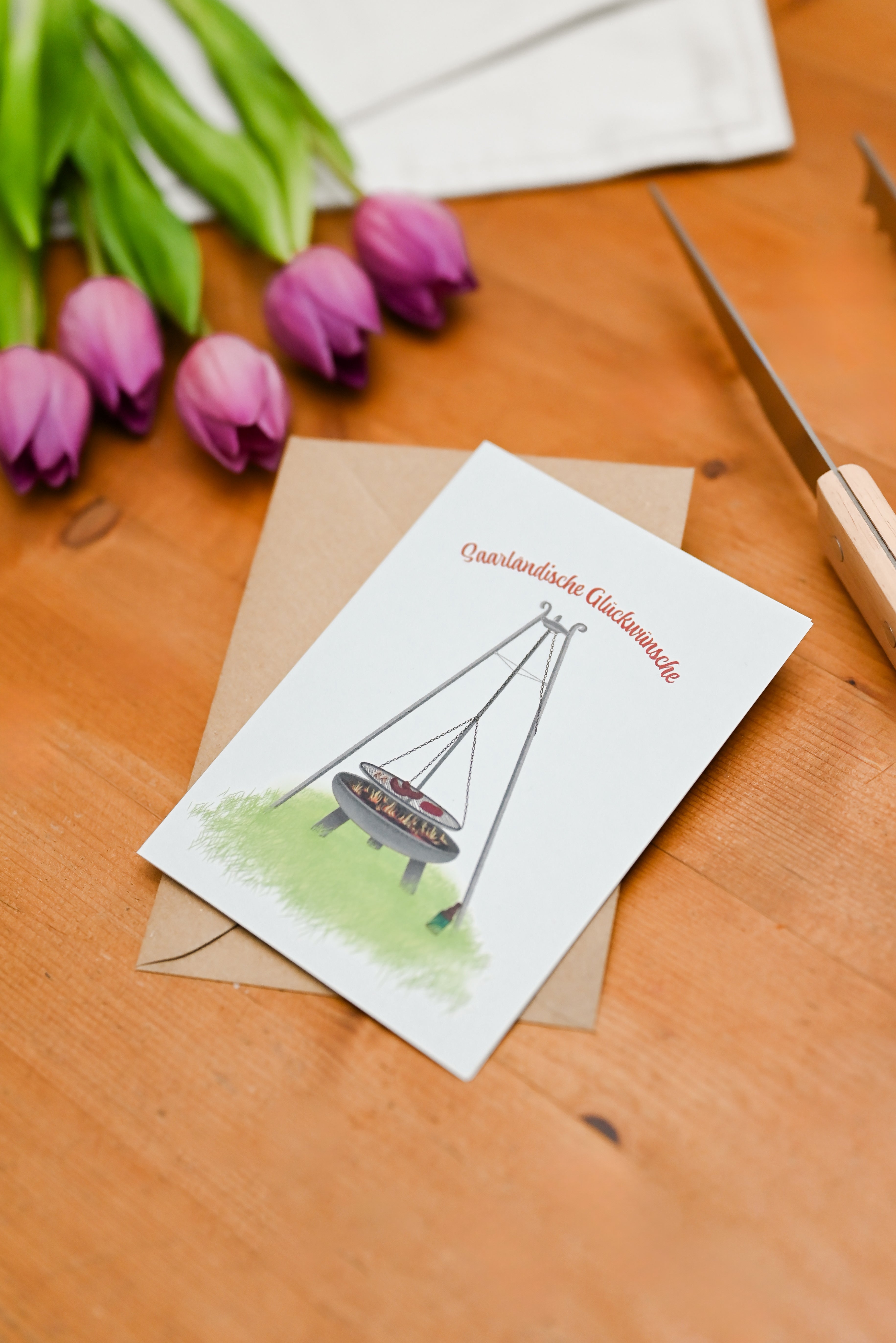Saarländische Glückwunsch-Karte "Schwenker"