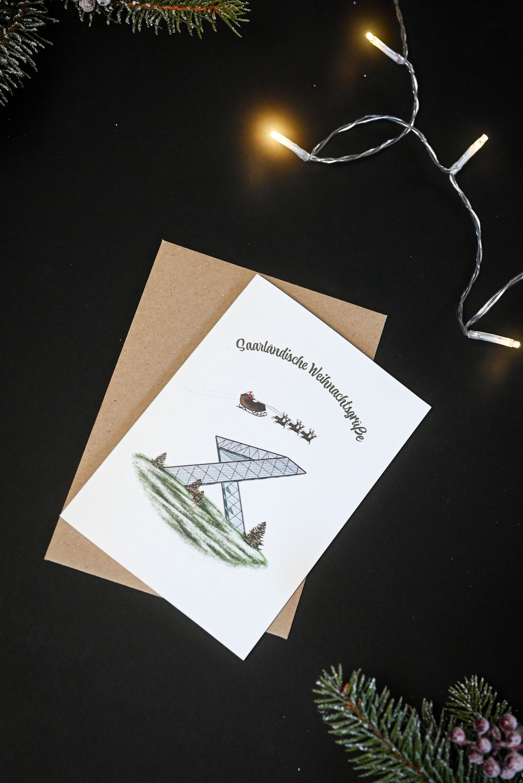 Saarländische Weihnachtskarte "Polygon"
