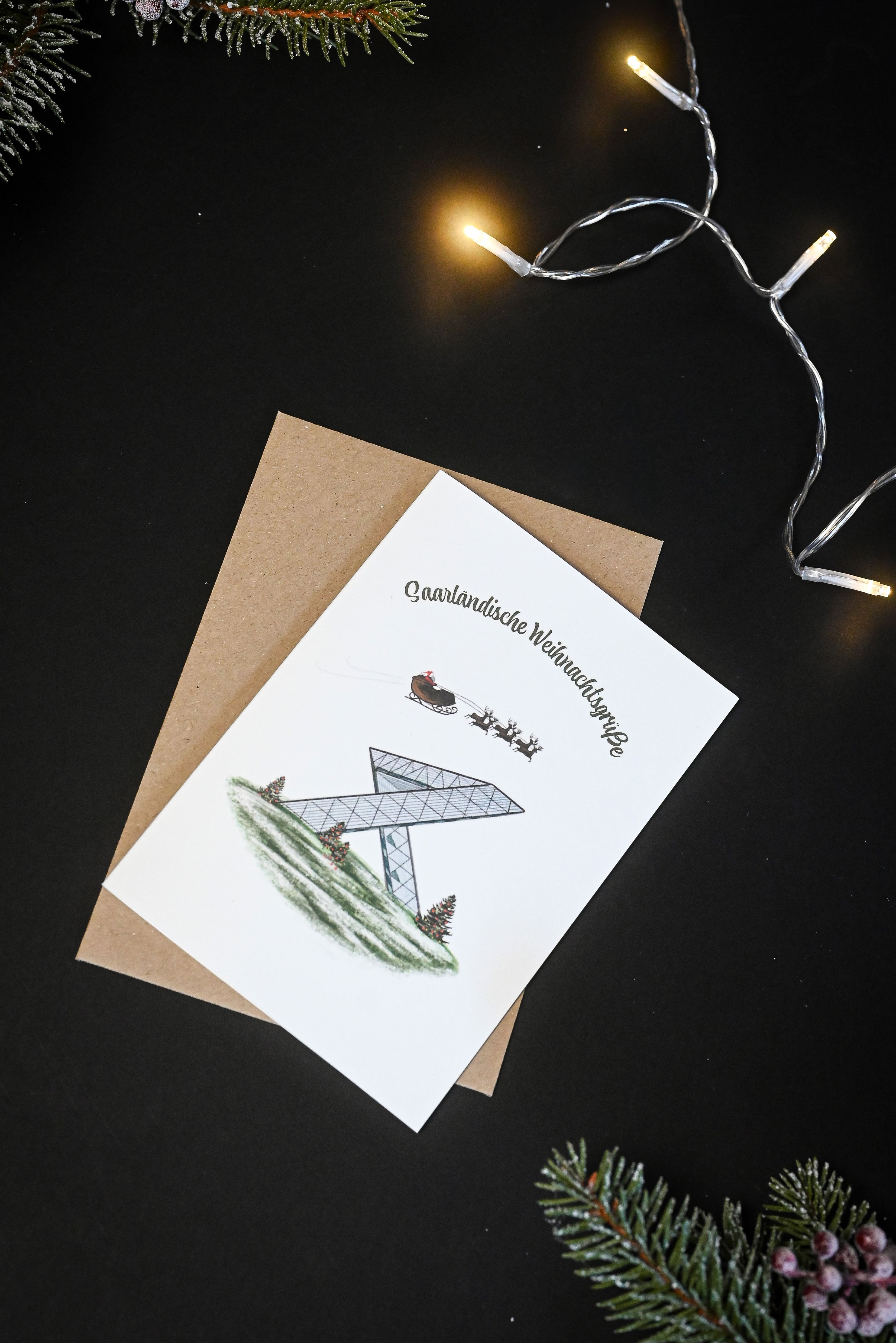Saarländische Weihnachtskarte "Polygon"
