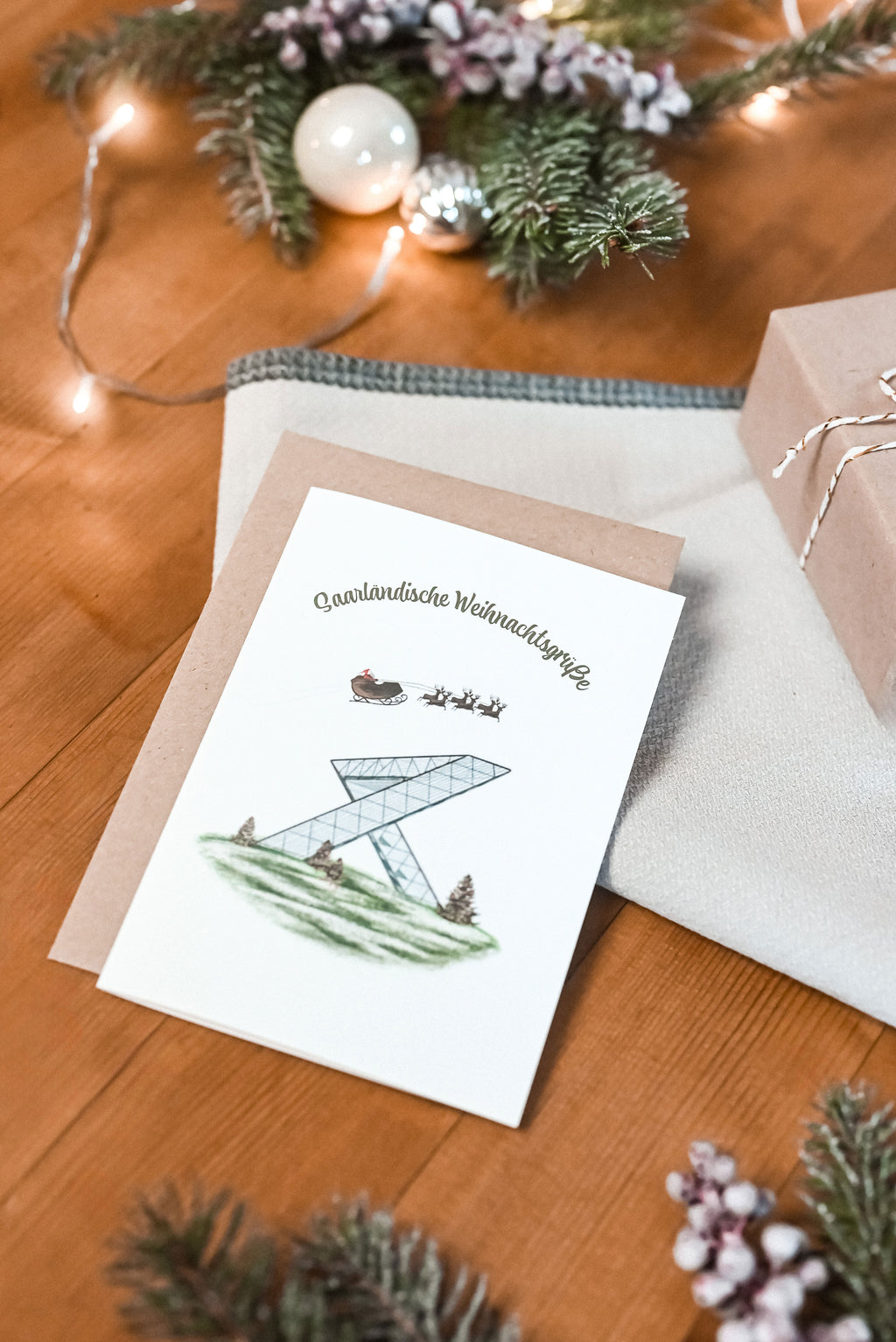 Saarländische Weihnachtskarte "Polygon"