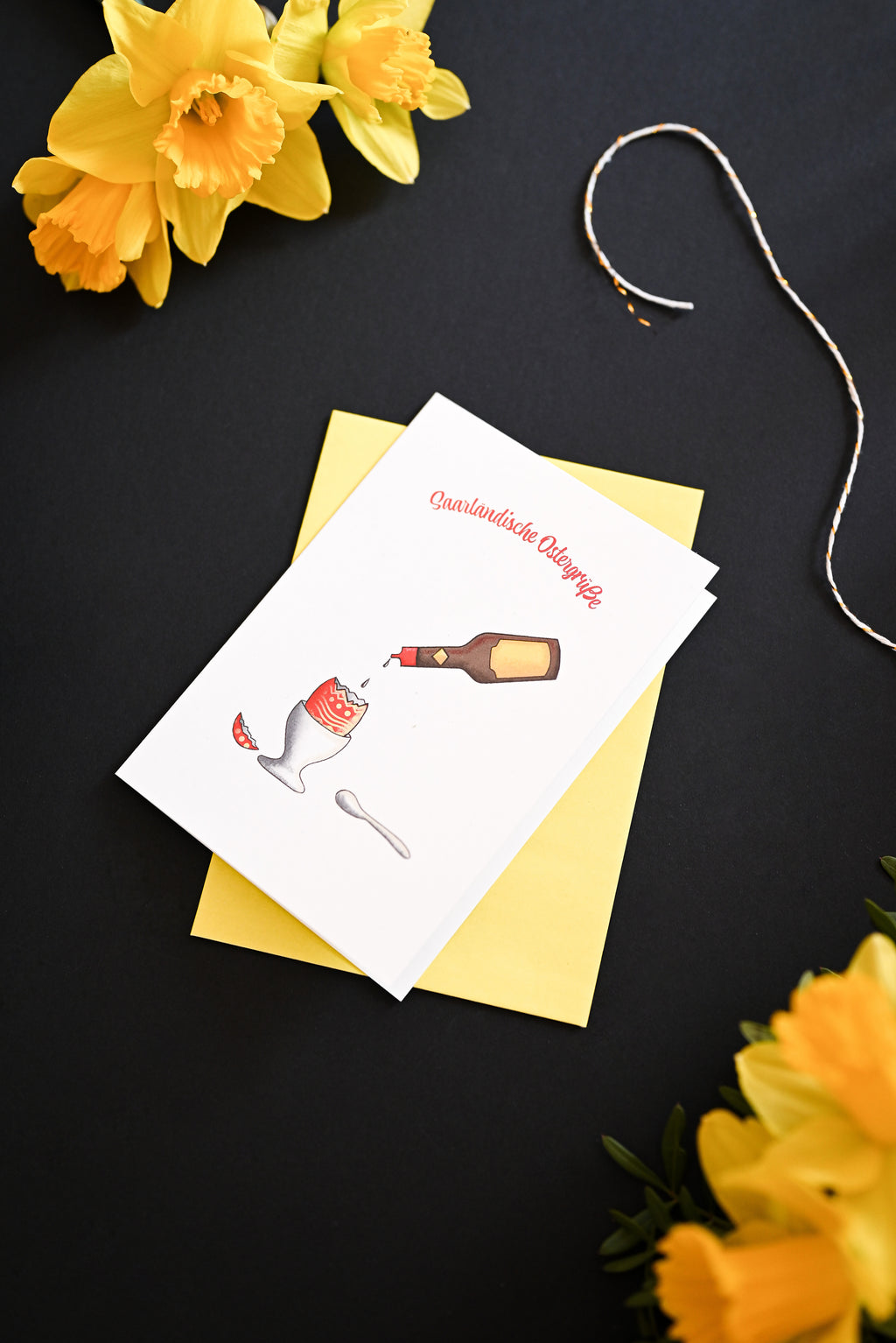 Saarländische Osterkarte "Ei"