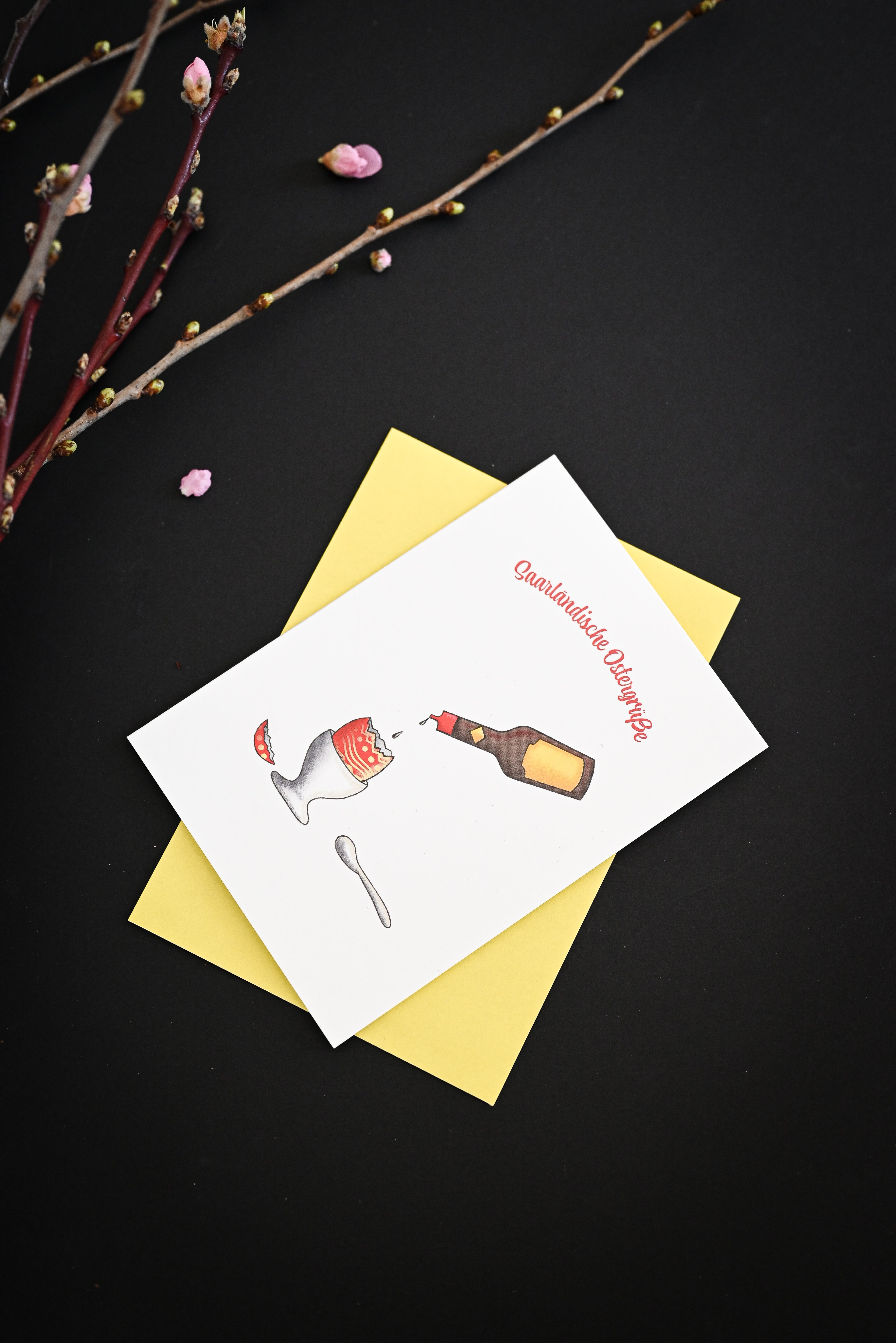 Saarländische Osterkarte "Ei"